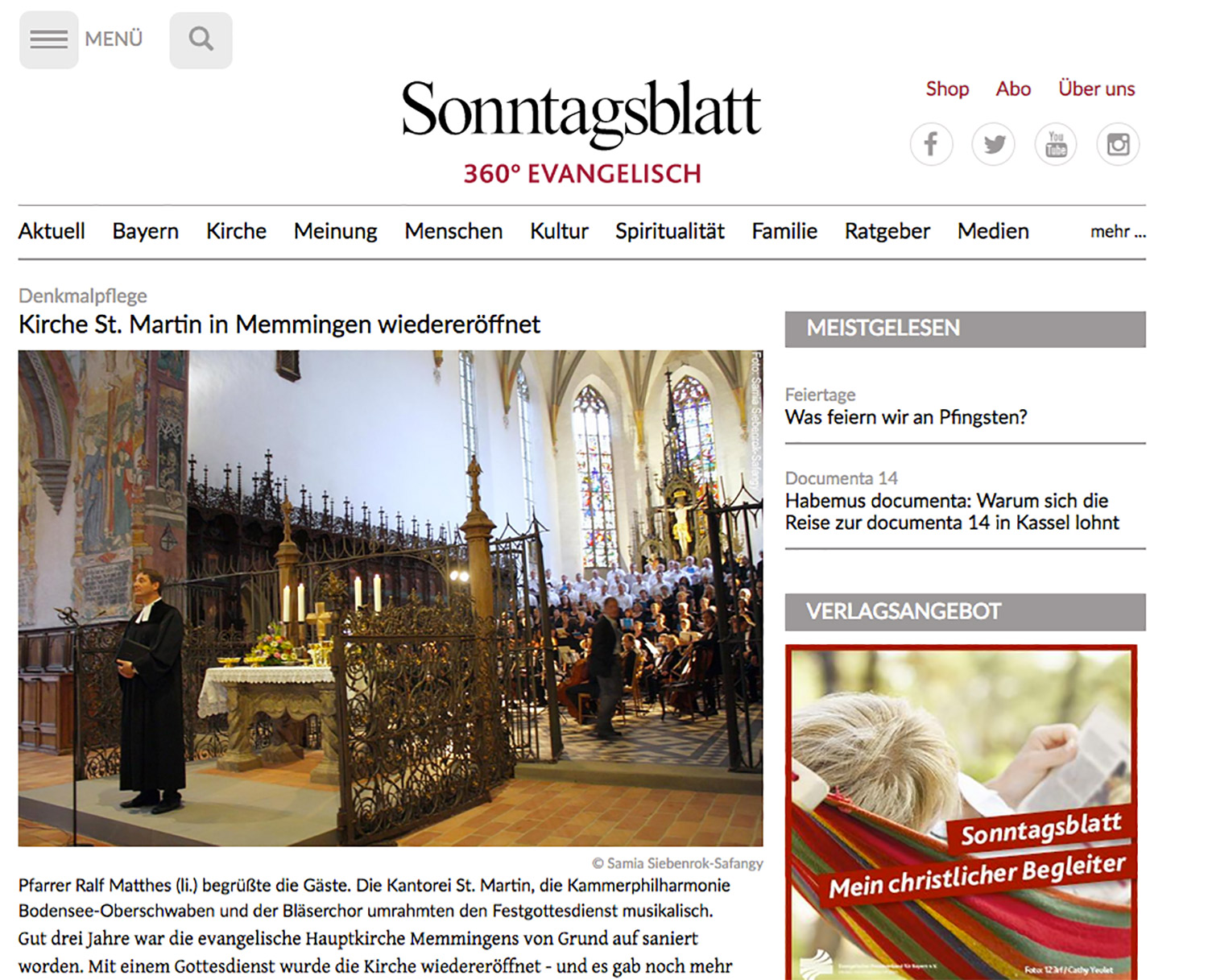 Sonntagsblatt 360 Grad Evangelisch